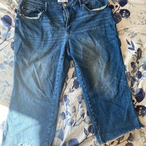 Judy Blue Distressed Cropped Jeans